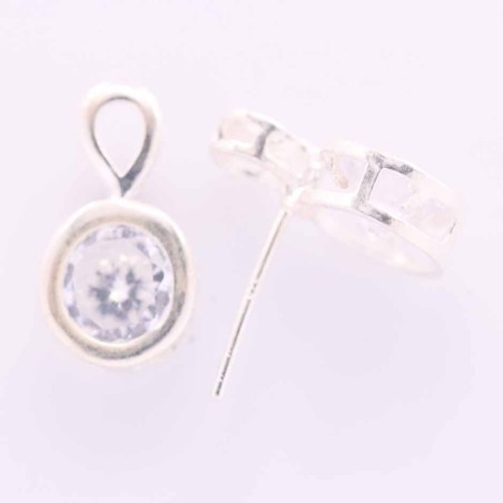 Earring Round with Circonia