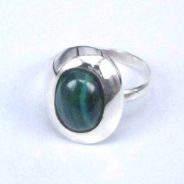Ring Oval Malachite 8x10mm.