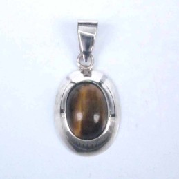 Pend. Oval Stone 8x10mm. Tiger Eye