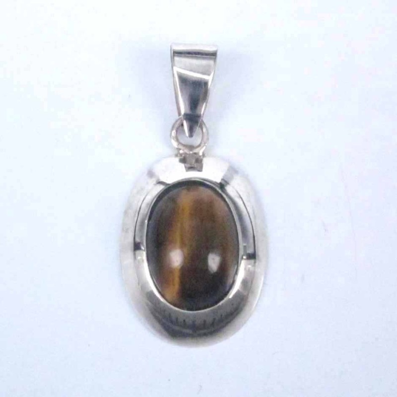 Pend. Oval Stone 8x10mm. Tiger Eye Pend. Oval Stone 8x10mm. Tiger Eye