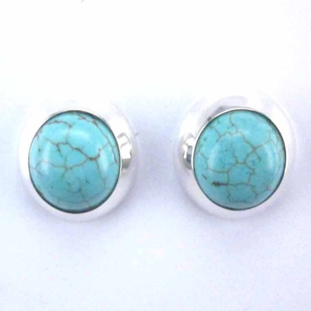 Ea Round stone 10mm. Turquoise