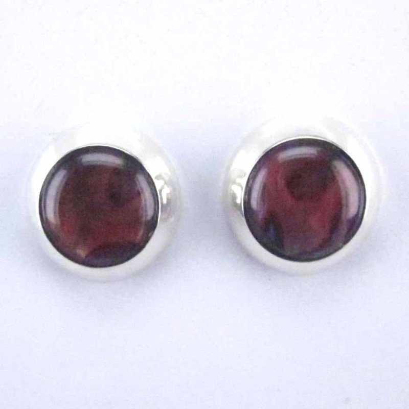 Ea Round stone 10mm. Rose Abalon