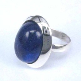 Ring Oval Stone 13x18mm. Lapis