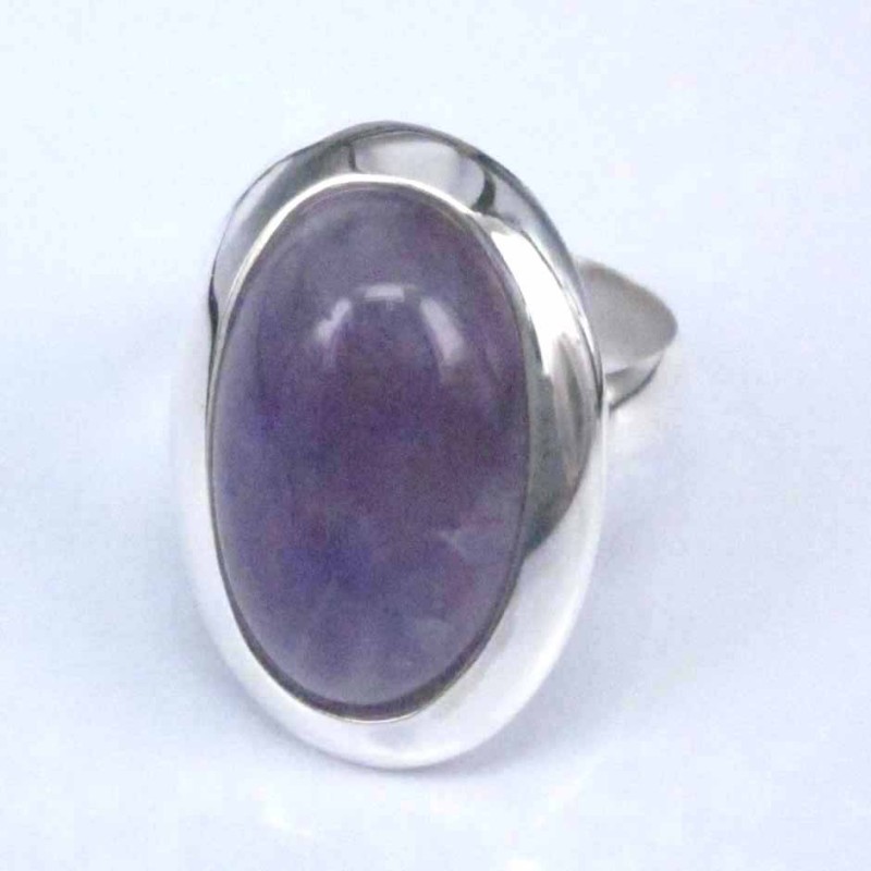 Ring Oval Stone 13x18mm. Ametisth