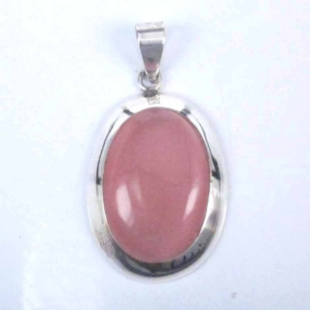 Pend. Oval Stone 13x18mm. Cat Eye Rose Color