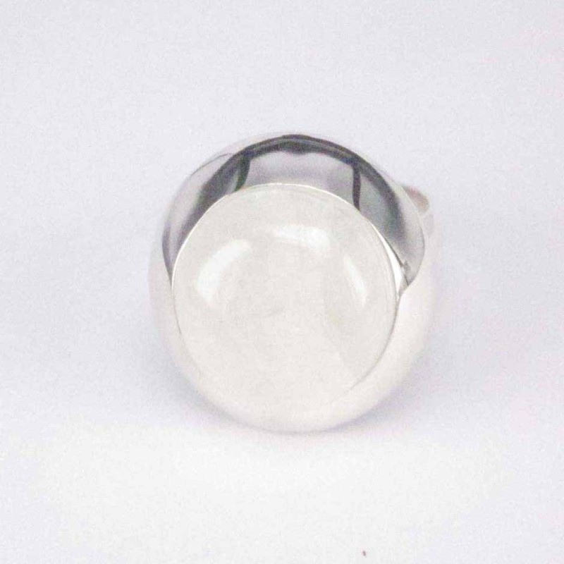 Ring Round Stone 14mm. Moon Stone Ring Round Stone 14mm. Moon Stone