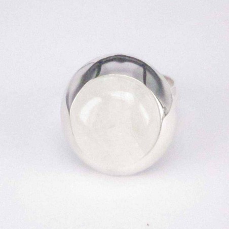 Ring Round Stone 14mm. Moon Stone