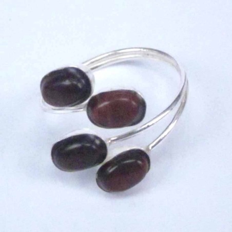 Ring 4 Stones Red Tiger Eye