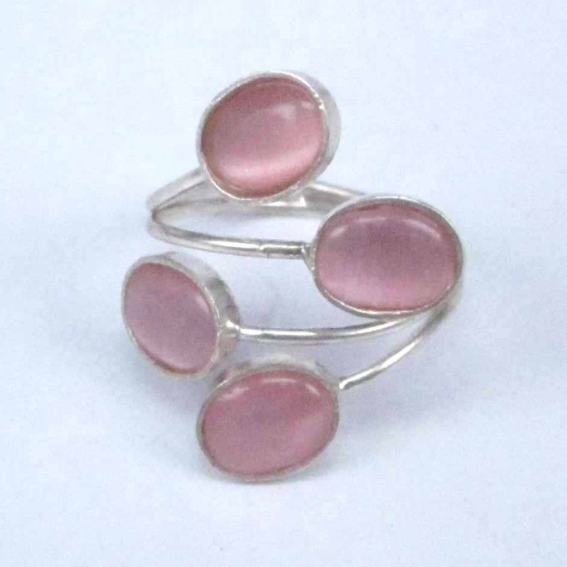 Ring 4 Stones Cat Eye Rose Ring 4 Stones Cat Eye Rose