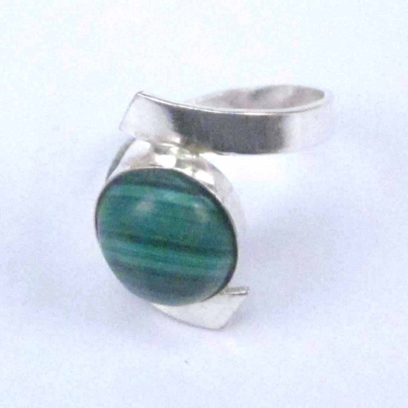 Ring Planet Stone 10mm. Malachite Ring Planet Stone 10mm. Malachite