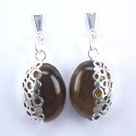 Ea half face stone 15x20mm. Tiger Eye