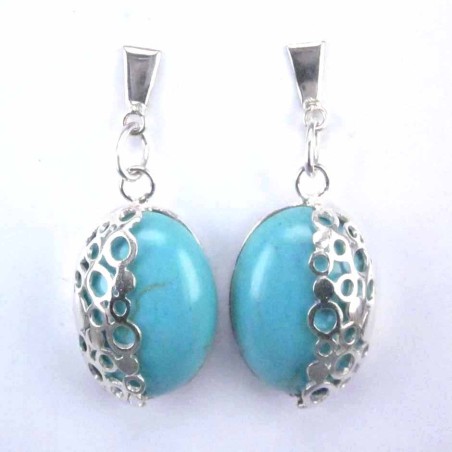 Ea half face stone 15x20mm. Turquoise