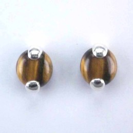Ea Letter C stone 10mm. Tiger Eye