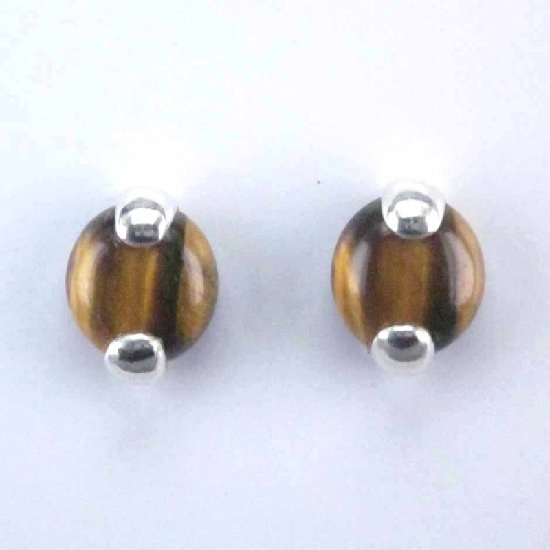 Ea Letter C stone 10mm. Tiger Eye