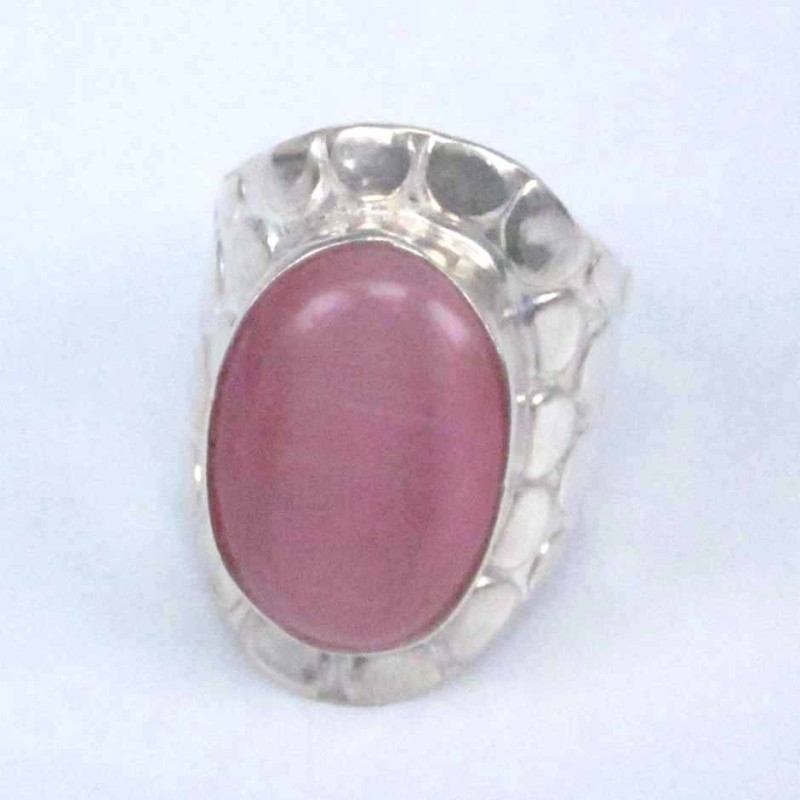 Ring Pum Pum Stone 12x16mm. Cat Eye Rose