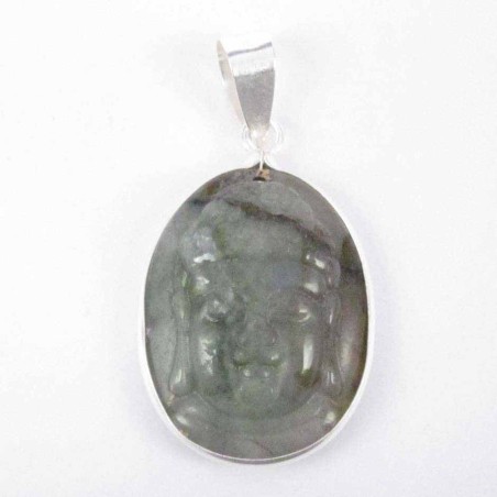 Pendant Buddha Face med. Labradorite