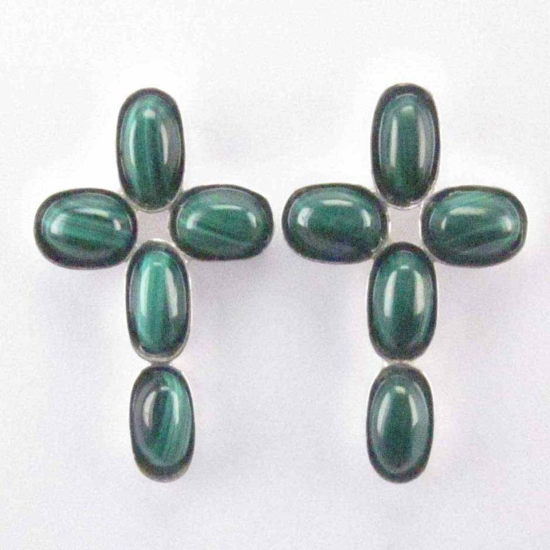 Ea cross stone 4x6mm. Malachite