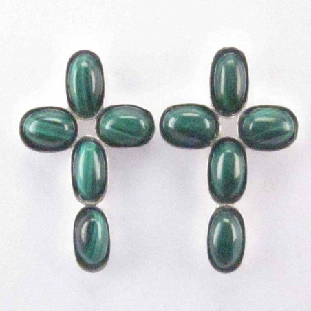 Ea cross stone 4x6mm. Malachite