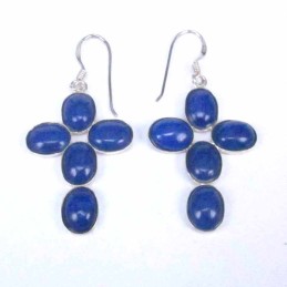 Ea cross stone 6x8mm. hook Lapis