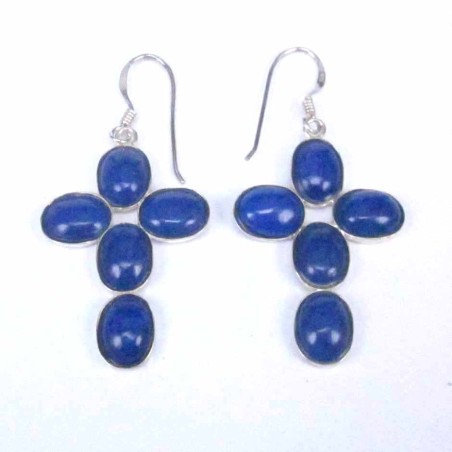 Ea cross stone 6x8mm. hook Lapis