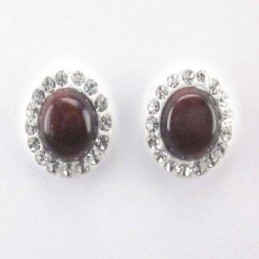 Ea half ball 12mm. crystal+stone 10mm. Red T.Eye