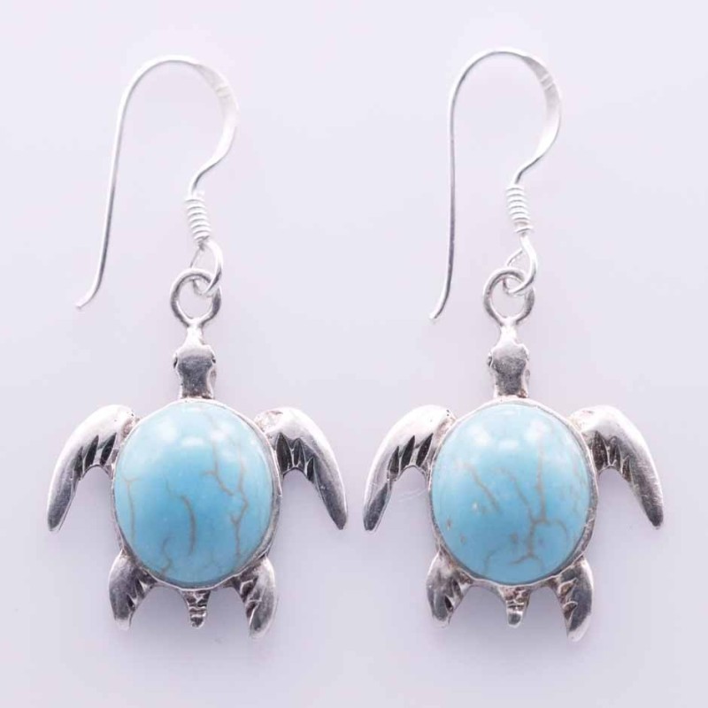Ea Turtle 18mm. Stone 10mm. Turquoise Color Stone Ea Turtle 18mm. Stone 10mm. Turquoise Color Stone