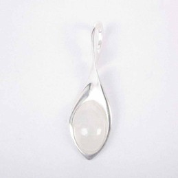 Pend. Long Oval 13x38mm. Stone 10x14mm. Moon Stone