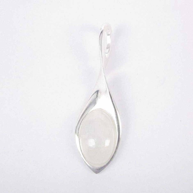 Pend. Long Oval 13x38mm. Stone 10x14mm. Moon Stone Pend. Long Oval 13x38mm. Stone 10x14mm. Moon Stone