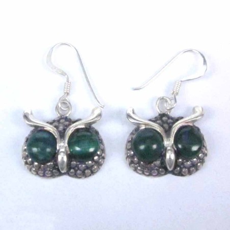 Ea Olw Face 16x12mm. Stones 4mm. Malachite