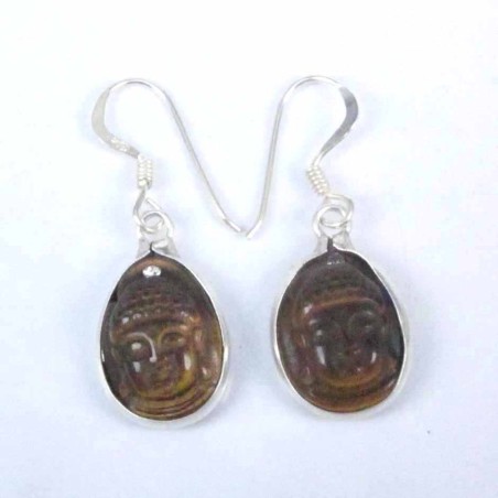 Ea oval Face Budha 11x14mm. Tiger Eye