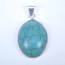 Pend. Oval 15x20mm. Turquoise