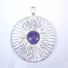 Pendant Sun stone 12mm. Ametisth