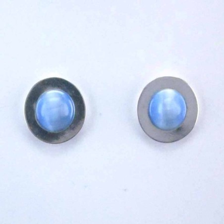 Ea half ball and Stone 10mm. Cat Eye