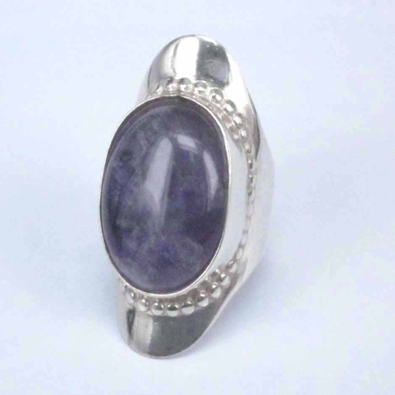 Ring Lanz Stone 15x20mm. Ametisth