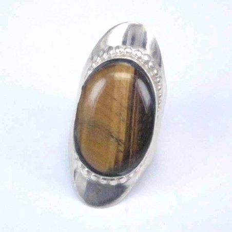Ring Oval 30x35mm. stone 15x20 Tiger Eye