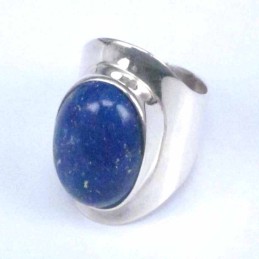 Ring Oval 16x23mm. stone 13x18mm. Lapis