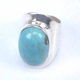 Ring Oval 16x23mm. stone 13x18mm. Turquoise