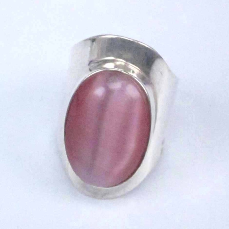 Ring Oval 16x23mm. stone 13x18mm. Cat Eye Rose
