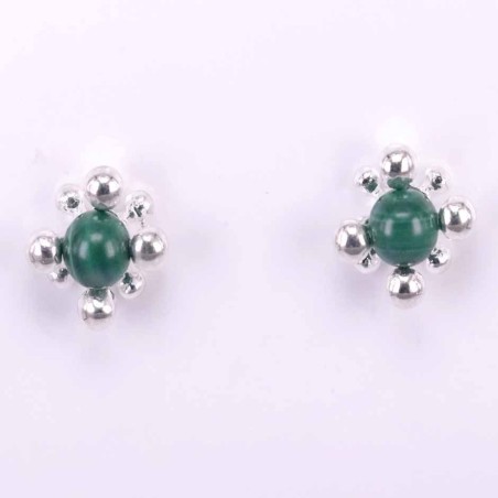 Ea multi Balls with 6mm. Malachite Stone