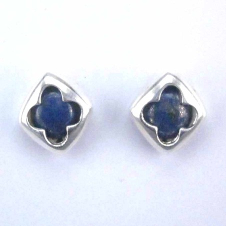 Ea Square 10mm. flower Lapis Stone