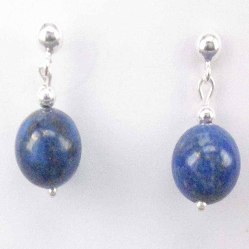 Ea half ball 4mm. with ball 10mm. Lapis Stone