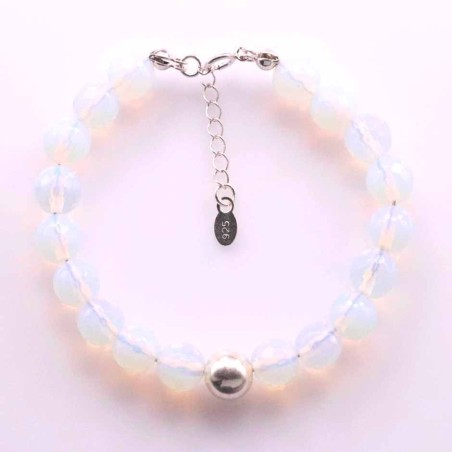 Bracelet Ball 8mm.with 8mm.ball plain Syn.Moon Sto