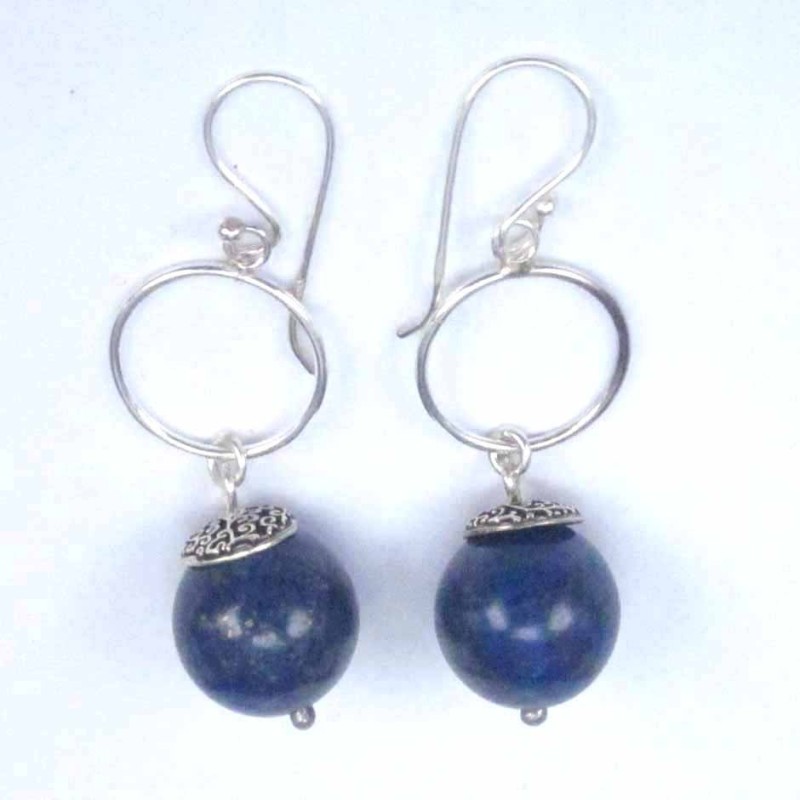 Ea Ball 12mm. with round plain Lapis Stone