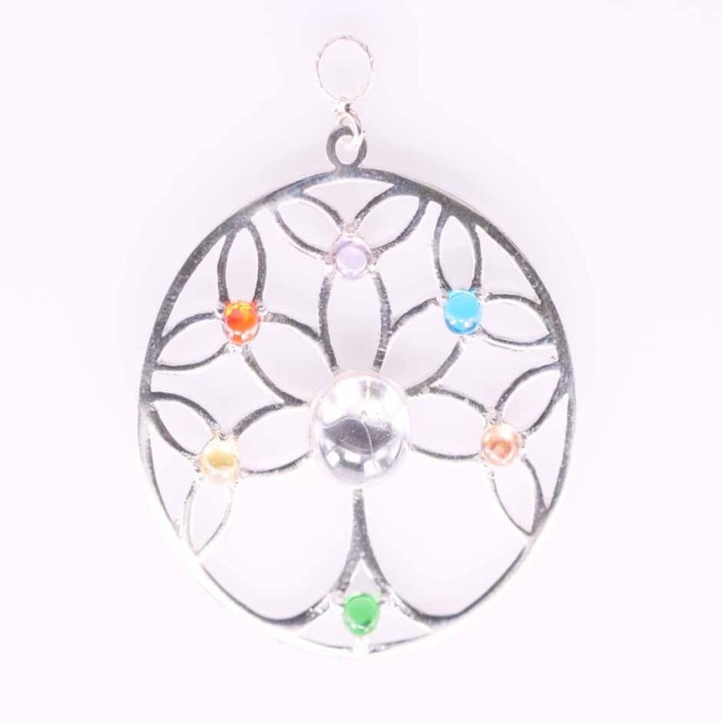 Pendant Infinity with Chakras Stones