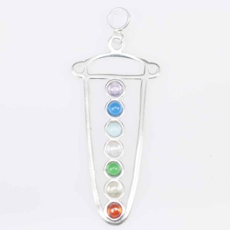 Pendant Long with Chakras Stones