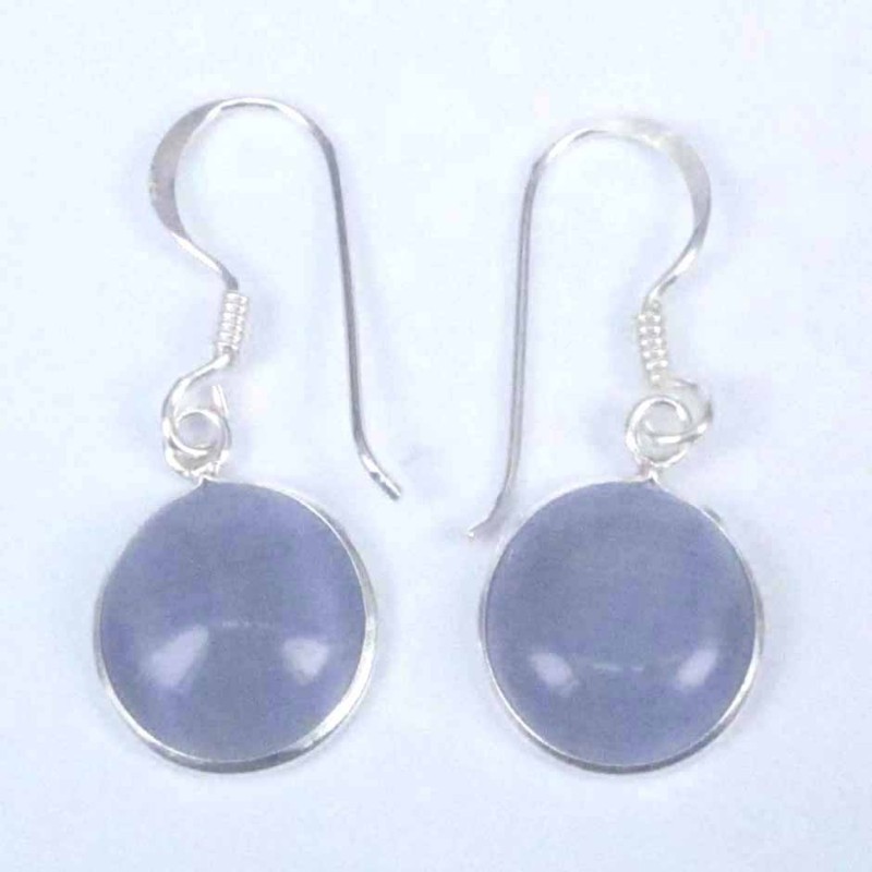 Earring Round 10mm. Cat Eye Purple Color Hoop