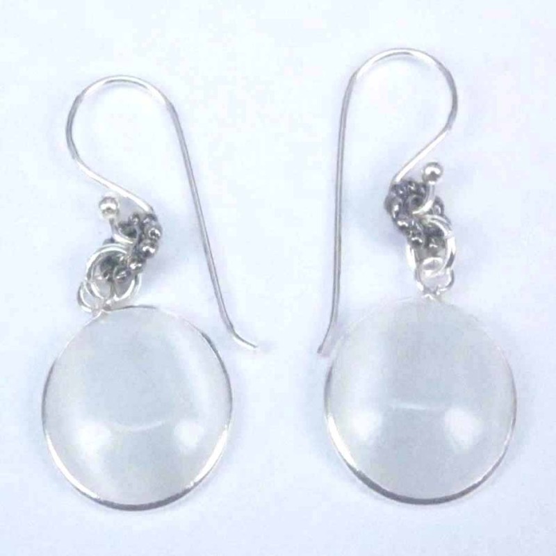 Earring Round 12mm.Cat Eye White Stone Hoop Earring Round 12mm.Cat Eye White Stone Hoop