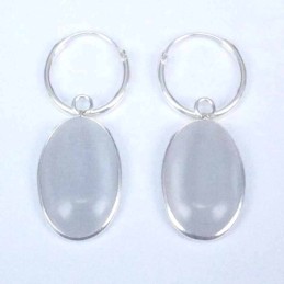 Earring Oval 10x14mm. Cat...