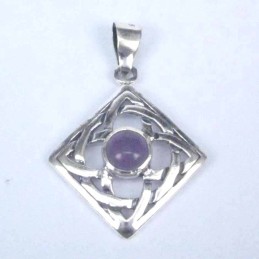 Pendant Square Amethyst Stone