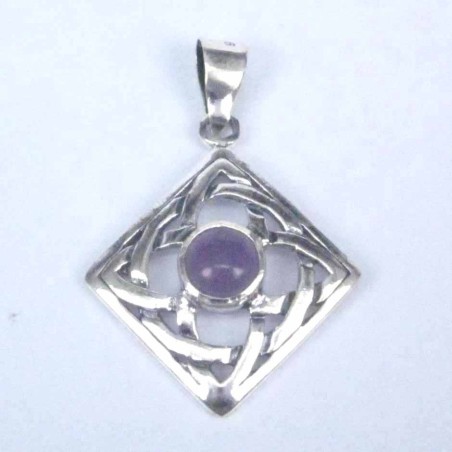 Pendant Square Amethyst Stone